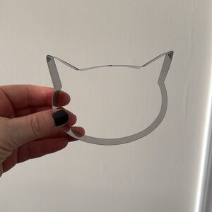 Silver Cat-Shaped Cookie Cutter
